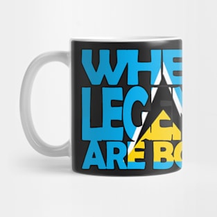 St Lucia Flag - Where Legends Are Born - Saint Lucian Mug